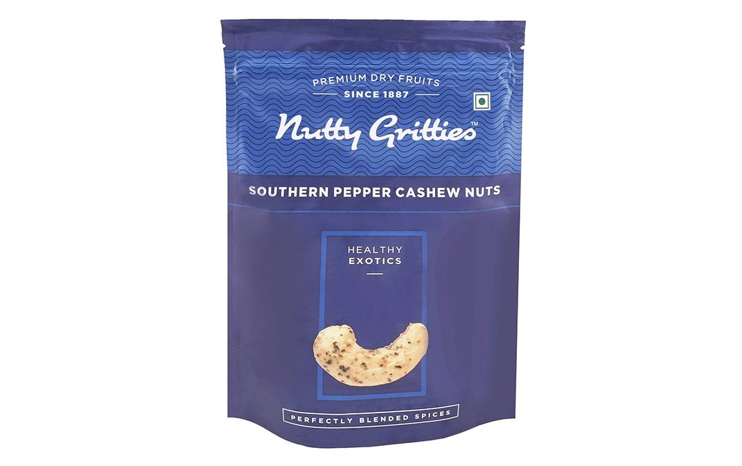 Nutty Gritties Southern Pepper Cashew Nuts   Pack  188 grams